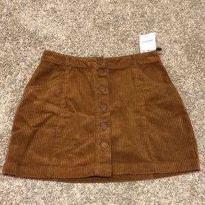 Brown courdory wrap skirt